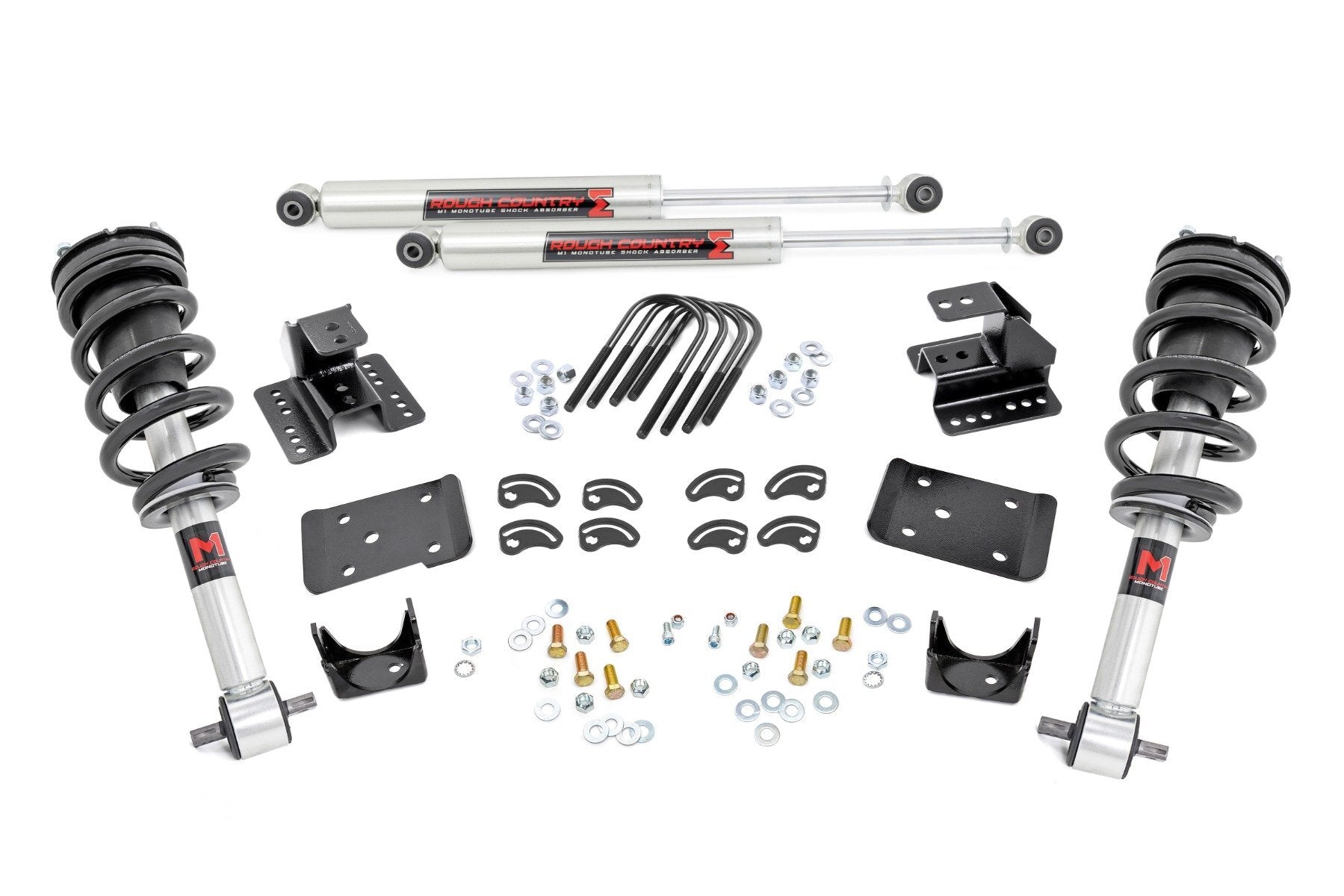 Rough Country 2 Inch Lowering Kit - 4 Inch Rear Lowering - M1 - Chevy/GMC 1500 4WD (14-18) - 71640