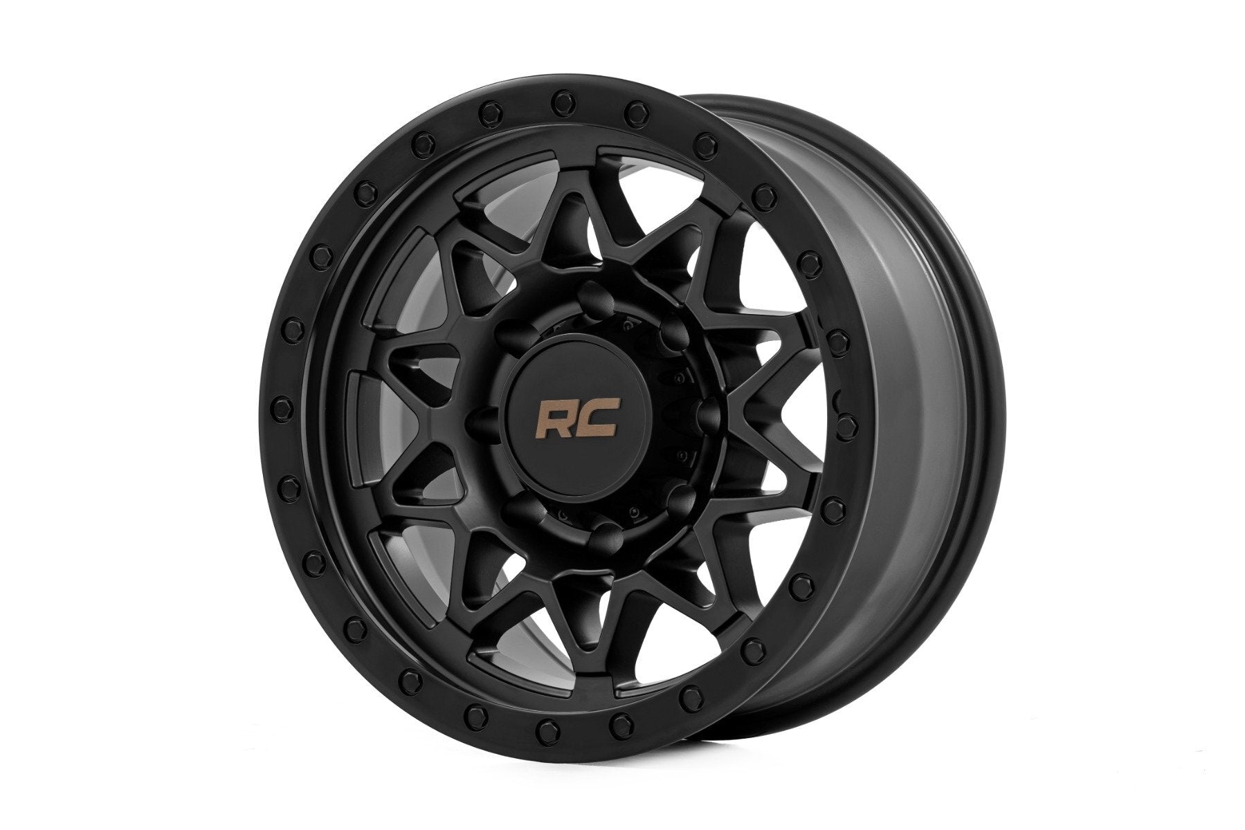 Rough Country 78 Series Wheel - Simulated Beadlock - Black - 18x9 - 8x180 - 0mm - 78180906B