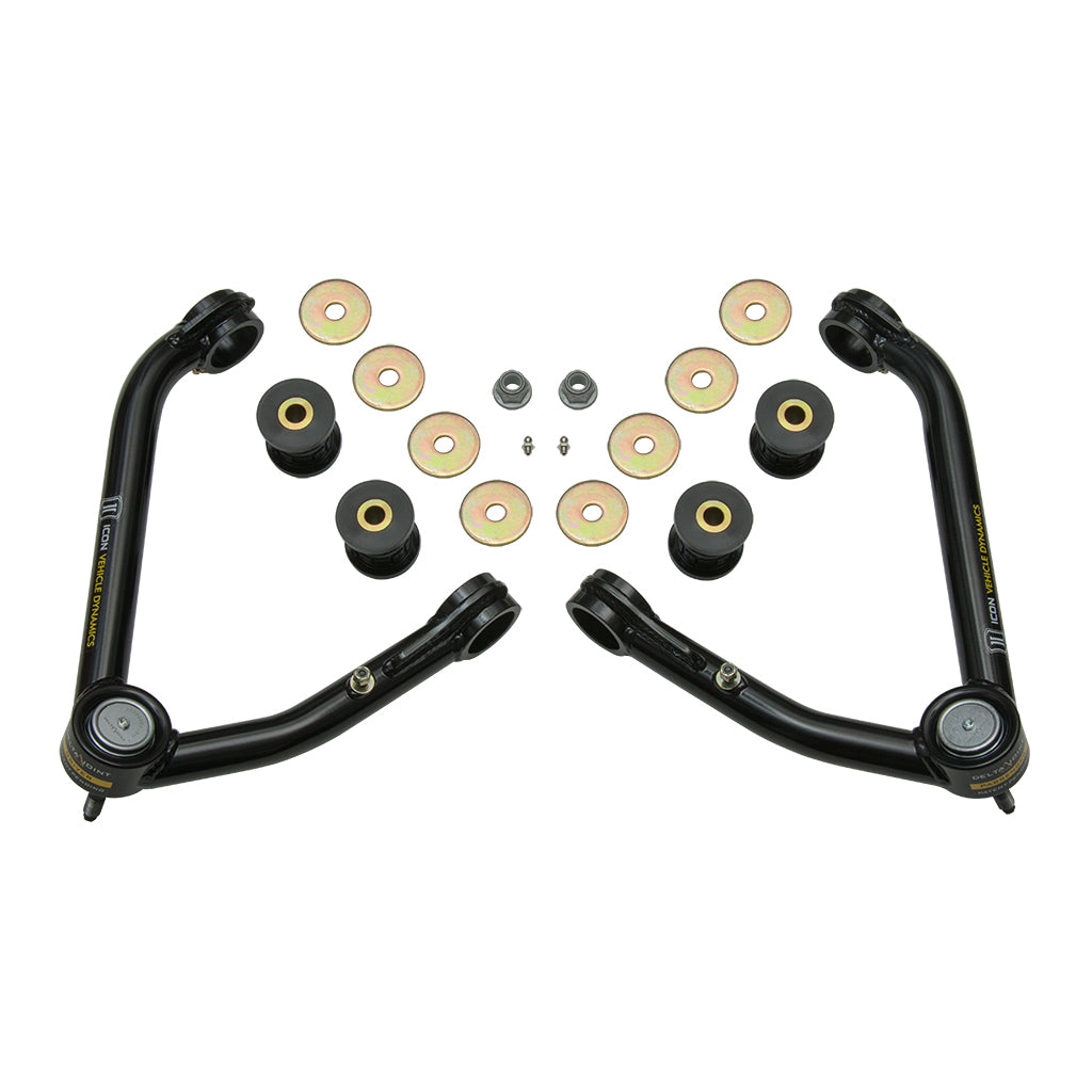 ICON 78601DJ GM 1500 Tubular Upper Control Arm Kit w/Delta Joint Large Taper