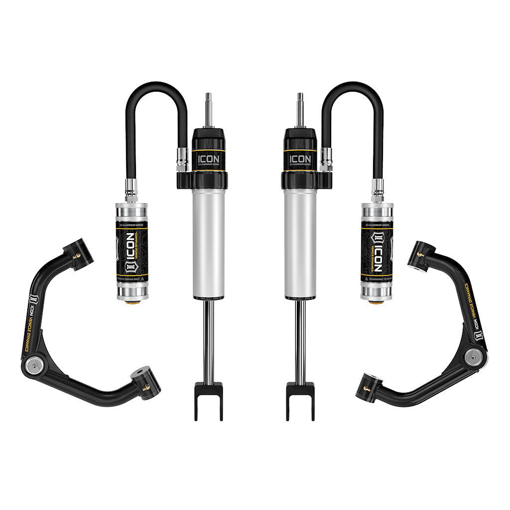 ICON 78734T GM 2500/3500 HD 0-2" Lift 2.5 VS Shock System RR/CDCV Tubular UCA