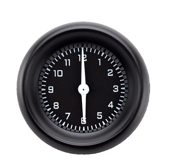 AutoCross Gray 2 1/8" Clock AX90GBLF