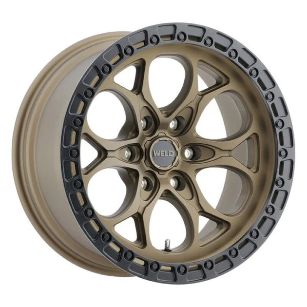 Weld 17x9 Ledge 6 6x139.7  ET00 BS 5.00 Satin BRZ / Satin BLK Ring 106.1