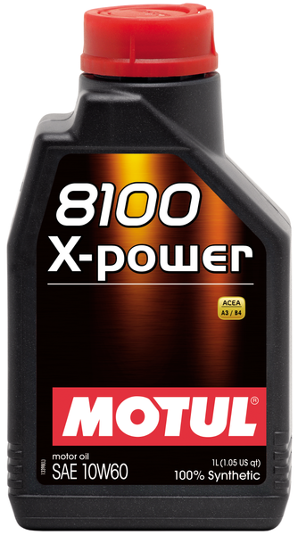 Motul 1L Synthetic Engine Oil 8100 10W60 X-Power - ACEA A3/B4 (106142)