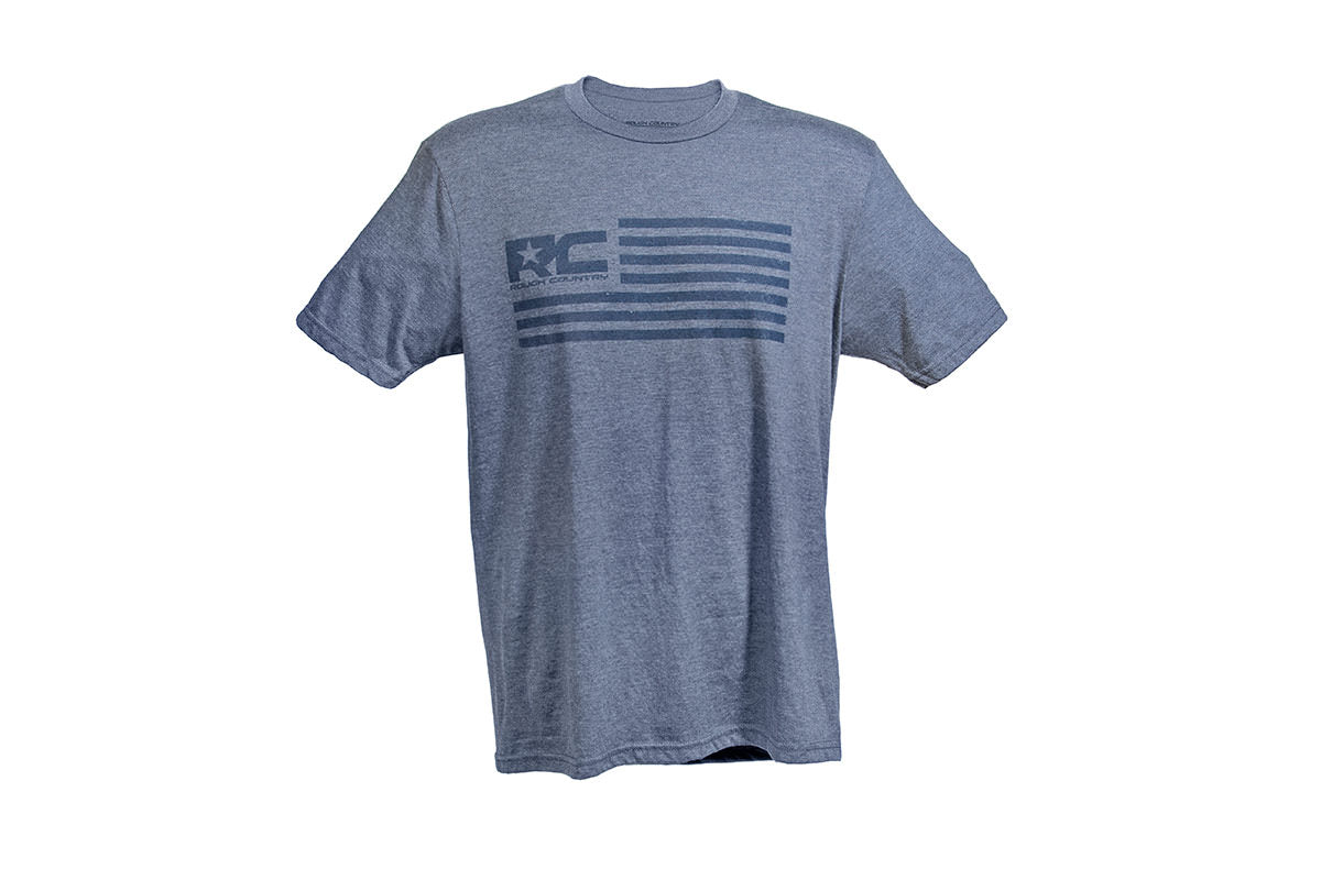 Rough Country T-Shirt - American Flag - Blue - XL - 84079XL