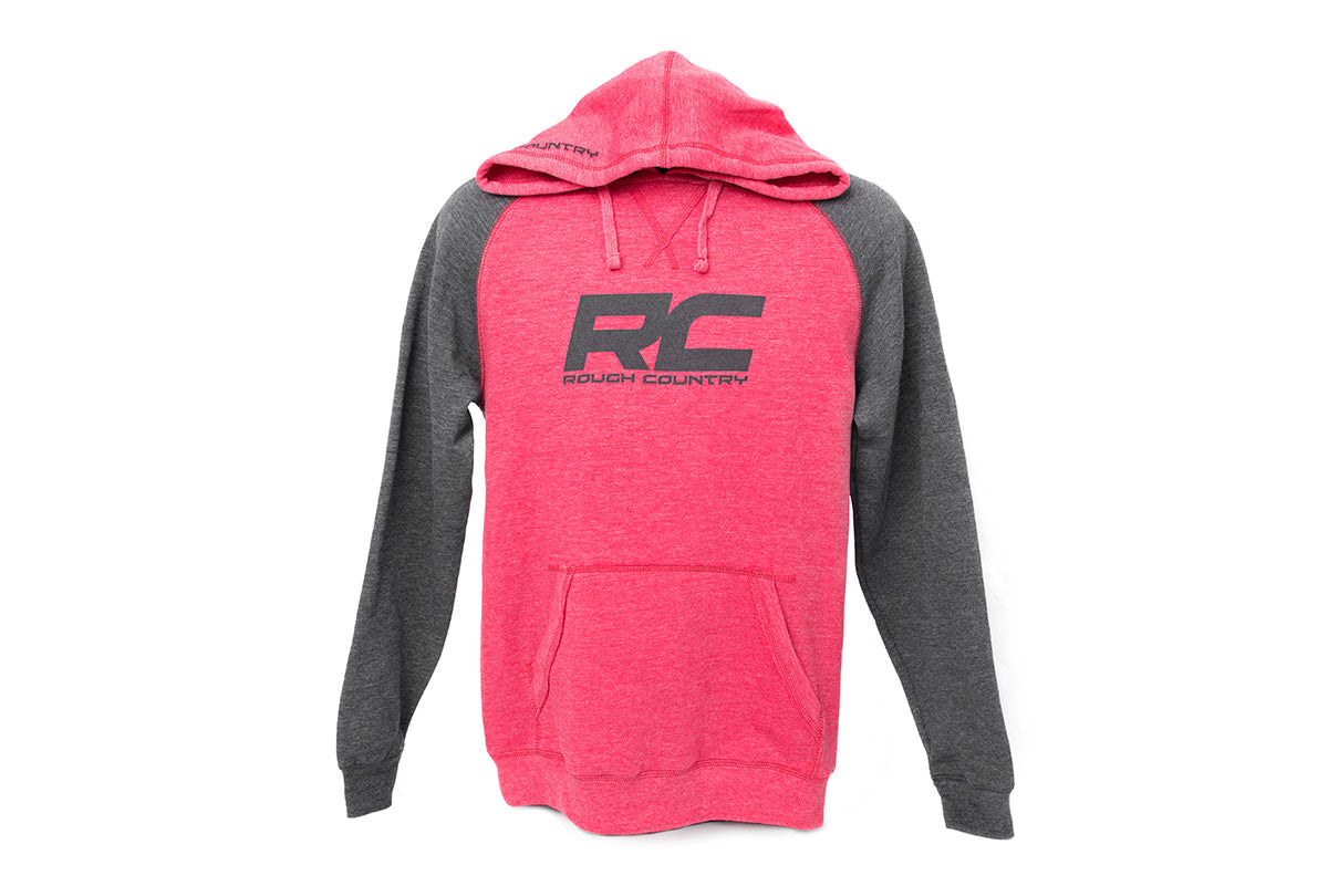 Rough Country Hoodie - Heater - Red/Gray - 3XL - 840833X