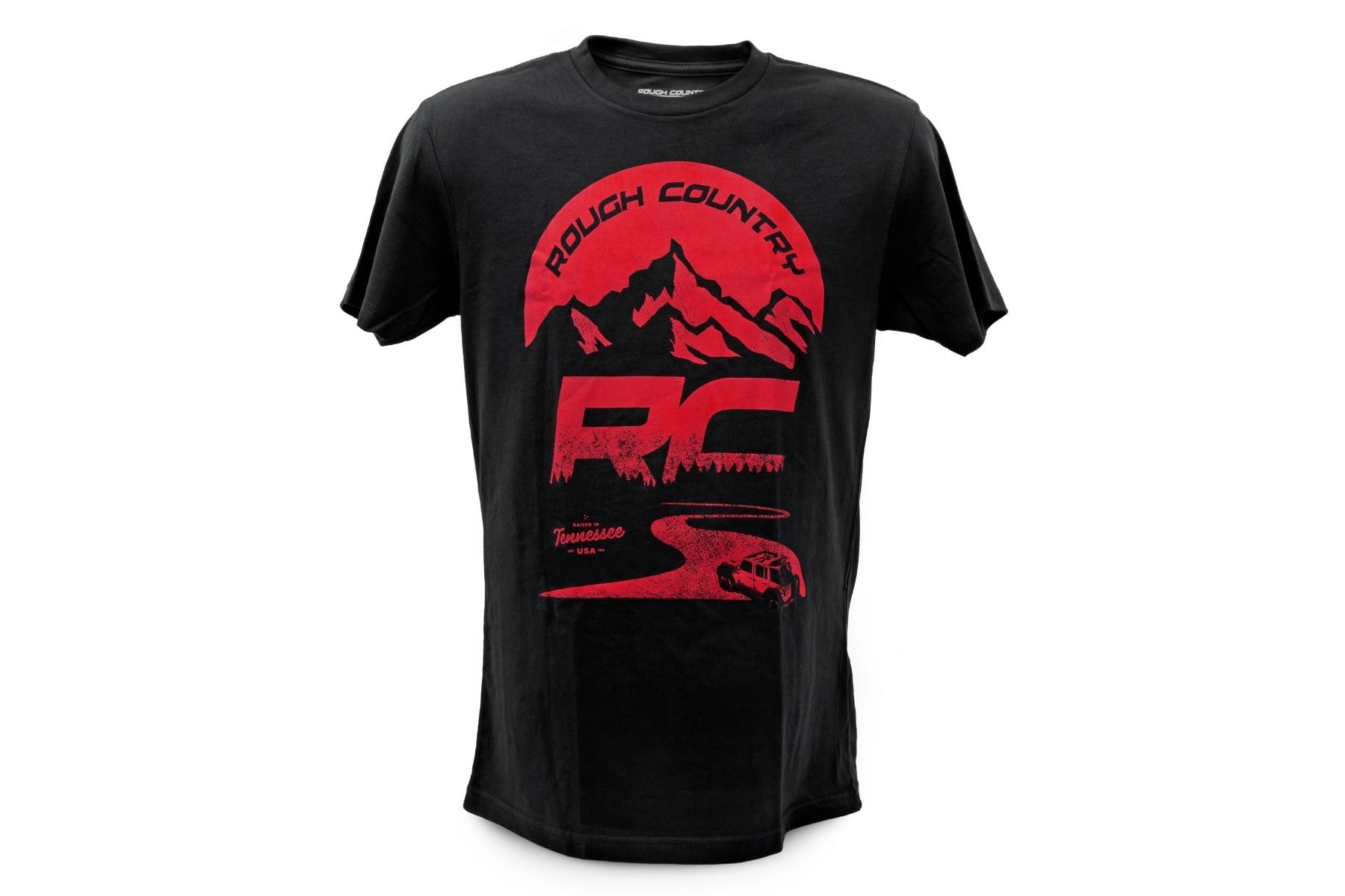 Rough Country T-Shirt - RC Mountains - Black - SM - 84092SM
