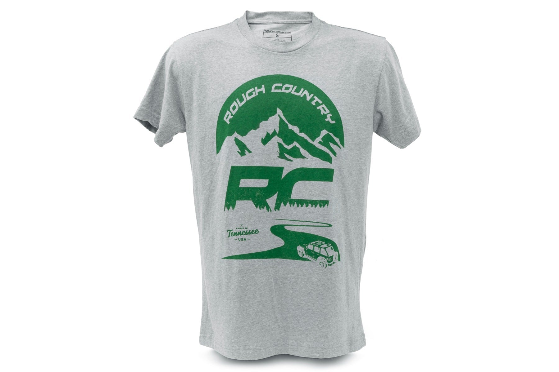 Rough Country T-Shirt - RC Mountains - HEATHER GRAY - 3XL - 840933XL