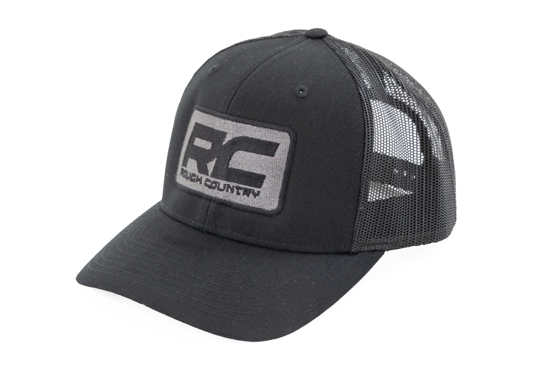 Rough Country Hat - Black Mesh - Rough Country Patch - Black/Black - Richardson 112 - 84128