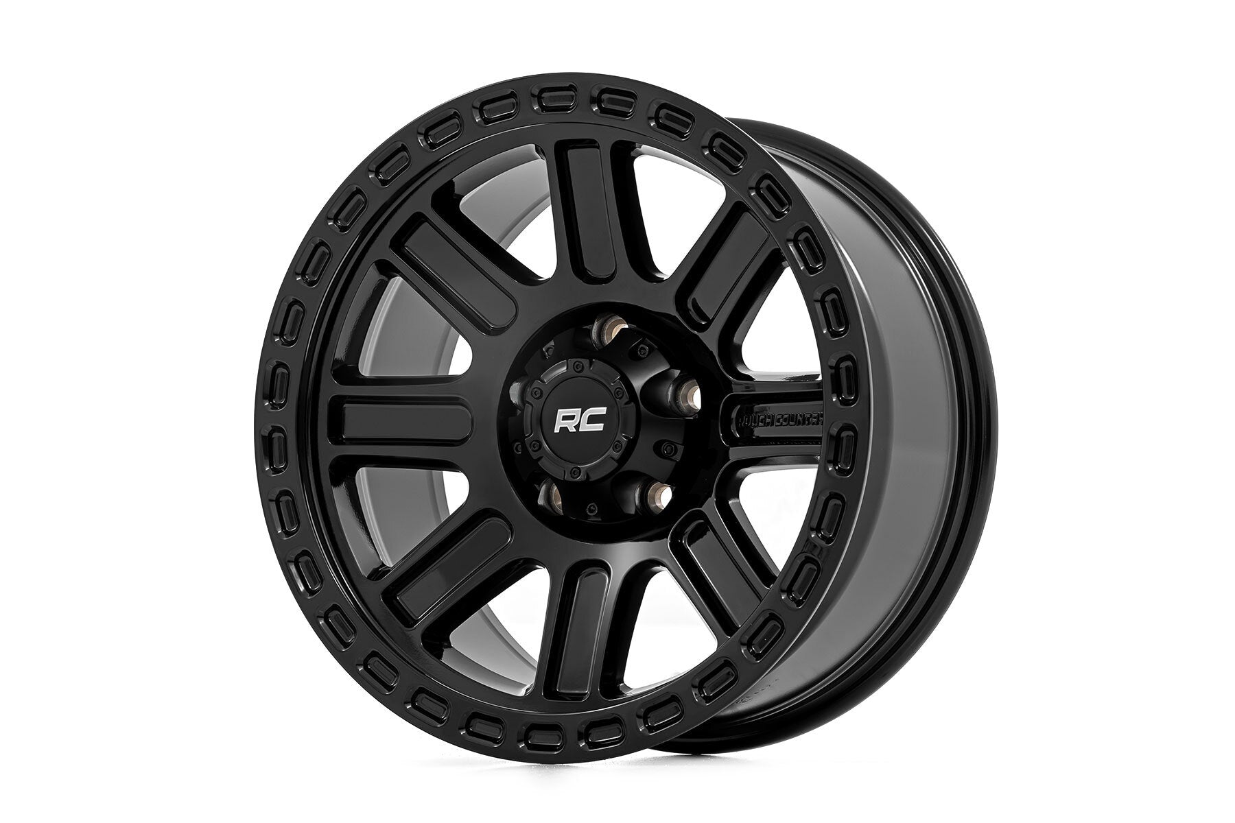 Rough Country 84 Series Wheel - One-Piece - Gloss Black - 15x8 - 5x5.5 - -19mm - 84150814