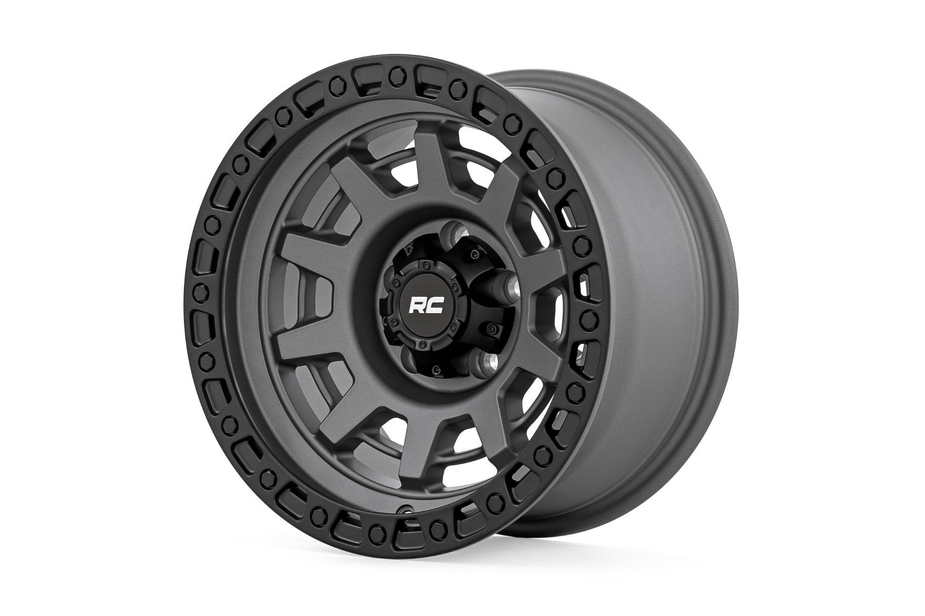 Rough Country 85 Series Wheel - One-Piece - Gunmetal Gray/Black - 15x8 - 5x5.5 - -19mm - 85150814