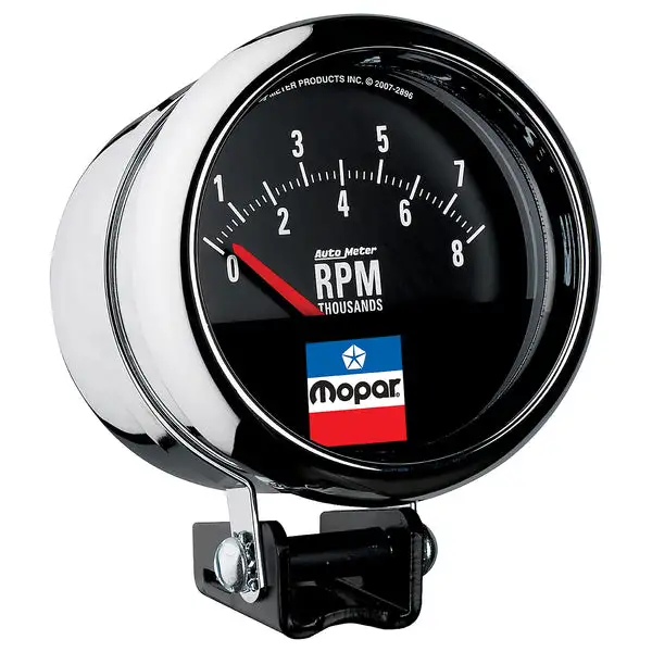 AutoMeterGAUGE, TACHOMETER, 3-3/4", 8,000 RPM, PEDESTAL, SHORT SWEEP, MOPAR CLASSIC - 880789