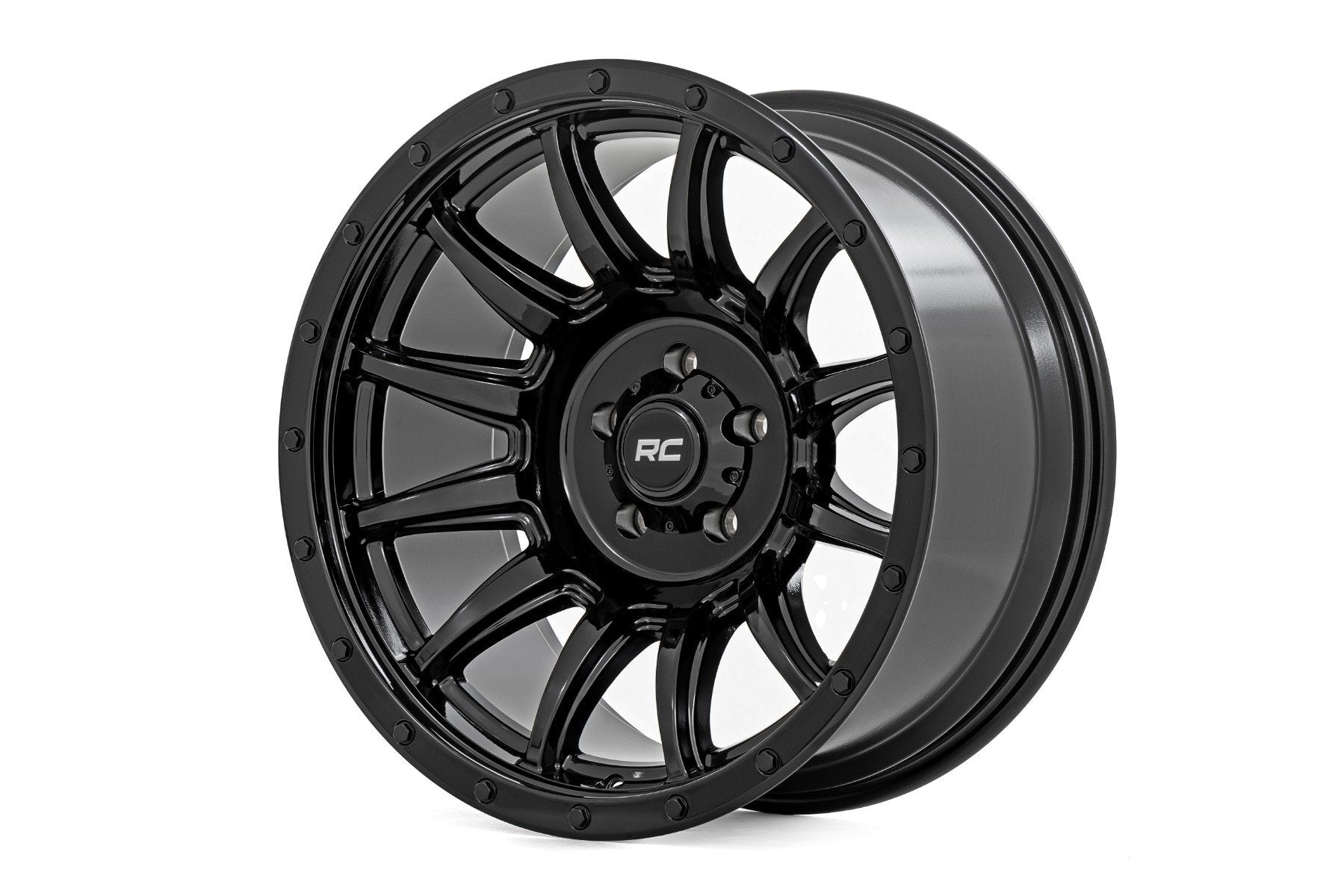 Rough Country Rough Country 90 Series Wheel - One-Piece - Gloss Black - 18x9 - 6x5.5 - -12mm - 90181212B