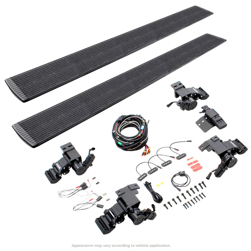 Go Rhino Ram 1500 Crew Cab 4dr E-BOARD E1 Electric Running Board Kit - Bedliner Coating