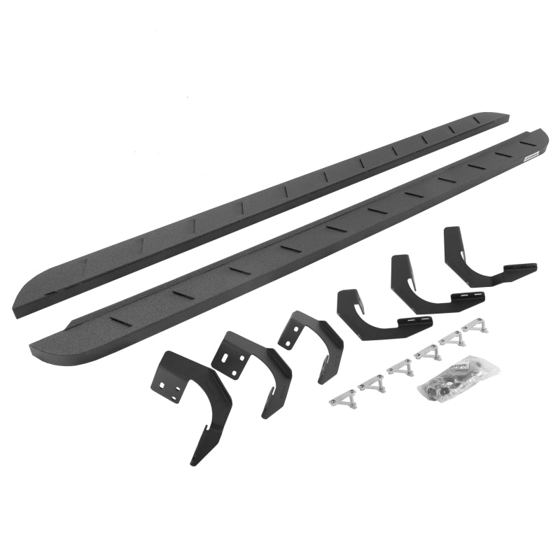 Go Rhino Ram 1500 CC 4DR (Classic Body) RB10 Slim Running Boards Kit (w/Brackets) - Bedliner Coat