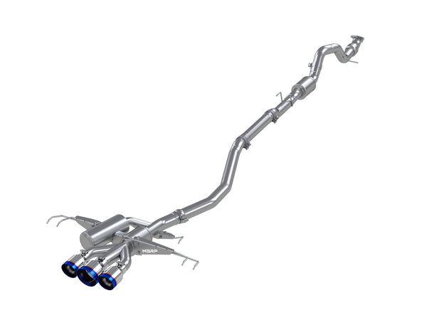 MBRP Exhaust 3" Cat Back, Triple Rear Exit, T304, BE Tips (S49013BE)