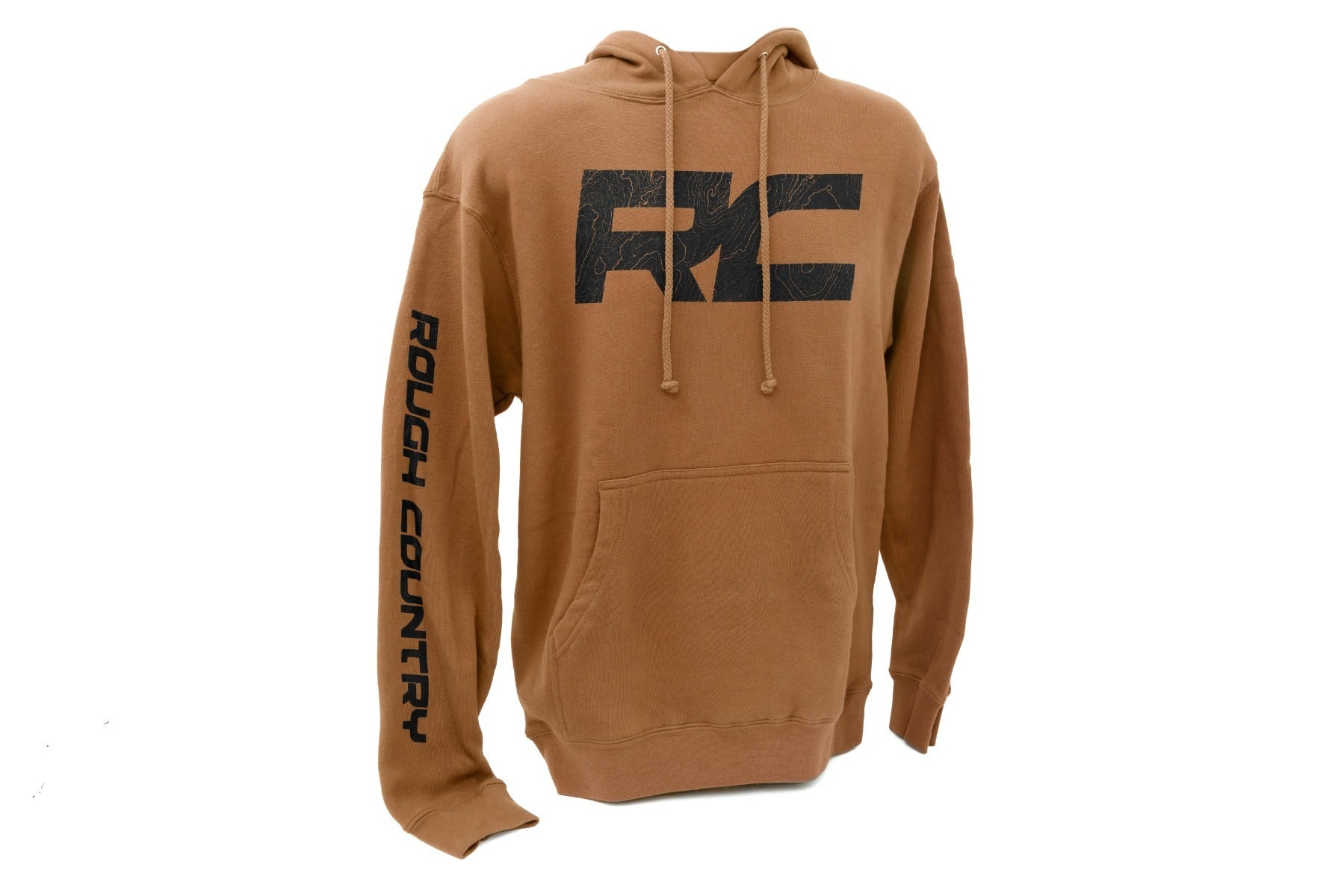 Rough Country Hoodie - RC Topographical Sleeve - Saddle - 2XL - 940952XL