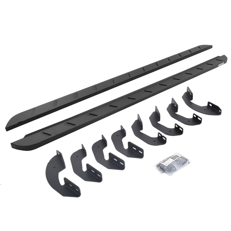 Go Rhino Toyota Tundra Crew Max 4DR RB10 Slim Running Boards Kit (Incl. Brackets) - Tex. Blk