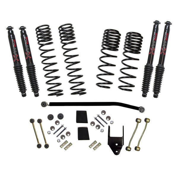Skyjacker 2020 Jeep JL 4WD Rub Diesel 3.5-4in Dual Rate Long Travel Sus Lift Kit w/Blk Max Shocks