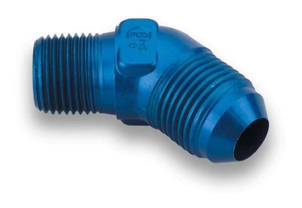 Earls 45 Degree Elbow Male AN -8 to 3/8 NPT - 982308ERL