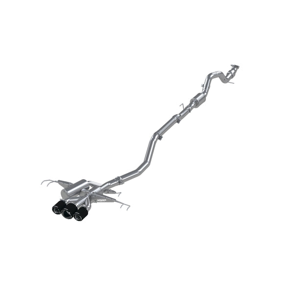 MBRP Exhaust 3" Cat Back, Triple Rear Exit, T304, CF Tips (S49013CF)