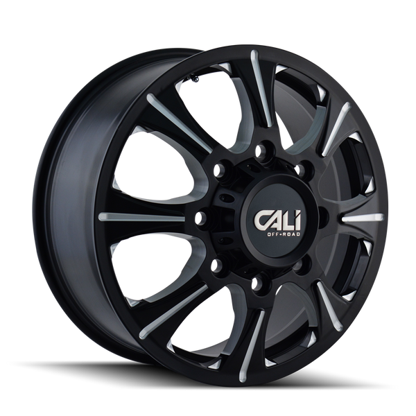 CALI OFF-ROAD BRUTAL 9105 REAR SATIN BLACK MILLED 20X8.25 8-165.1 -180MM 116.7MM - 9105-2881BR116
