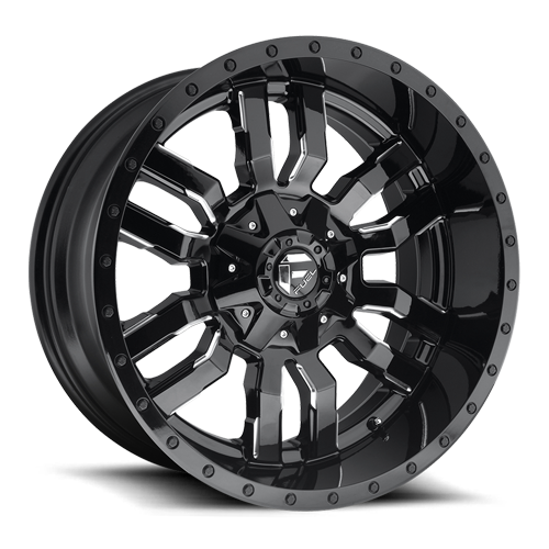 Aluminum Wheels 18X9 Sledge D595 5 On 114.3/5 On 127 Gloss Black/Milled 78.1 Bore -12 Offset Fuel Off Road Wheels - D59518902645