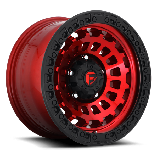 Aluminum Wheels 20X9 Zephyr D632 5 On 150 Candy Red W/Matte Black Ring 110.3 Bore 1 Offset Fuel Off Road Wheels - D63220905650