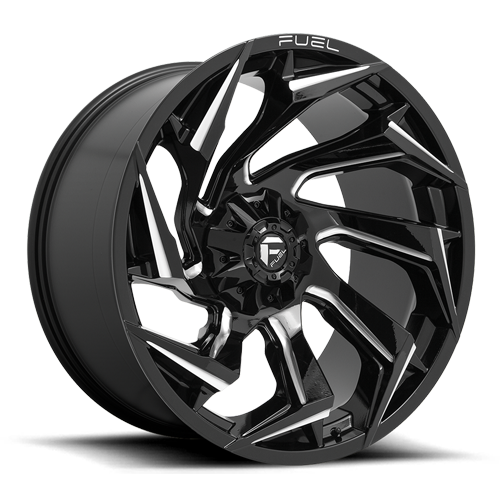 Aluminum Wheels 22X10 Reaction D753 8 On 170 Gloss Black Milled 125.1 Bore -18 Offset Fuel Off Road Wheels - D75322001747