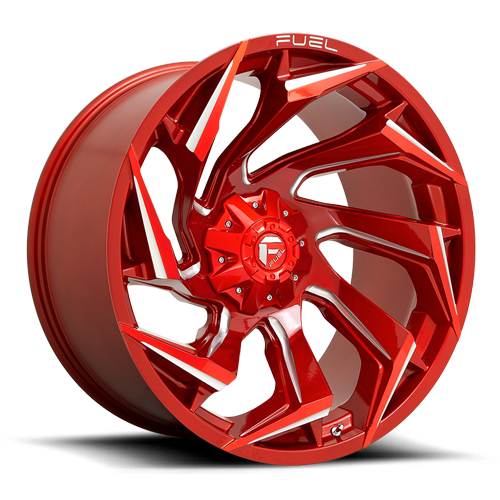 Aluminum Wheels 20X10 Reaction D754 5 On 139.7/5 On 150 Candy Red Milled 110.2 Bore -18 Offset Fuel Off Road Wheels - D75420007047