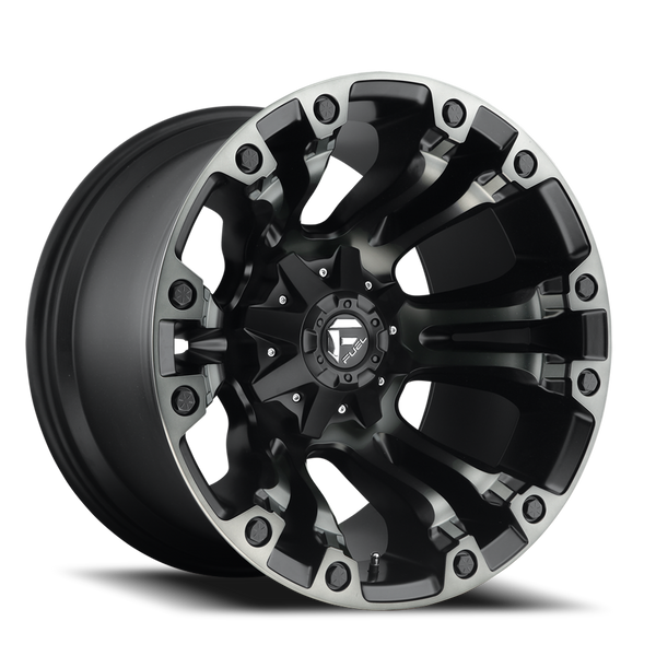 Aluminum Wheels 20X9 Vapor D851 8 On 180 Matte Black Gray Tint 124.2 Bore 1 Offset Fuel Off Road Wheels - D85120901850A