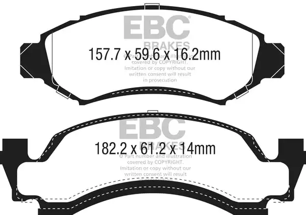 EBC Ultimax OEM Replacement Brake Pads (UD050)