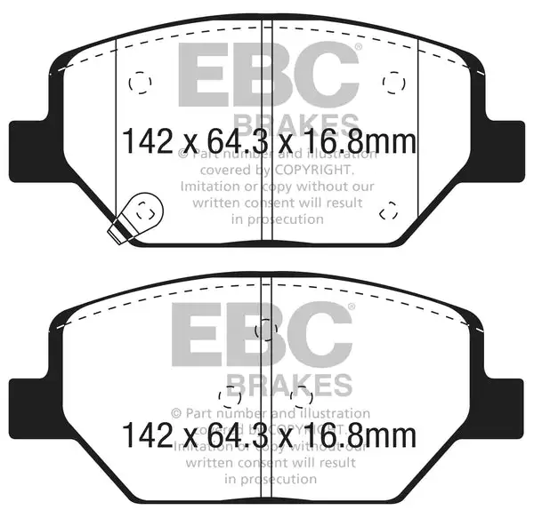 EBC Ultimax OEM Replacement Brake Pads (UD1886)