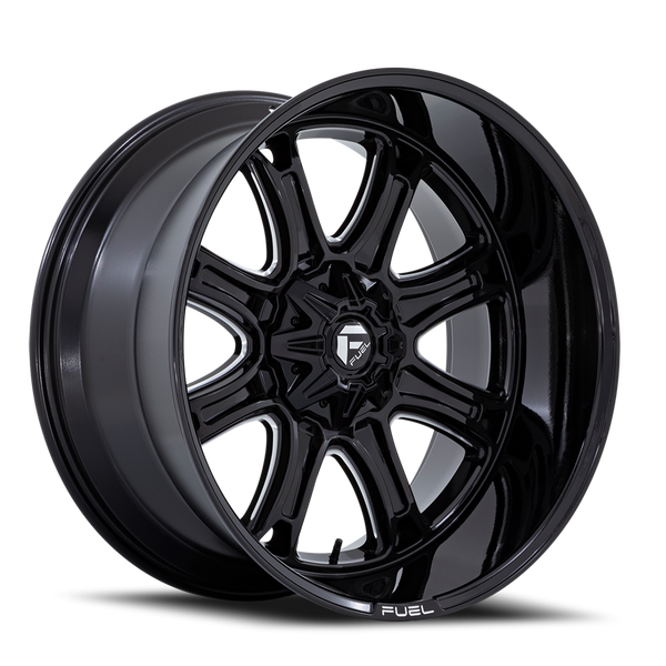 Aluminum Wheels 20X10 Darkstar FC853BE 6 On 135/6 On 139.7 Gloss Black Milled 106.1 Bore -18 Offset Fuel Off Road Wheels - FC853BE20106718N