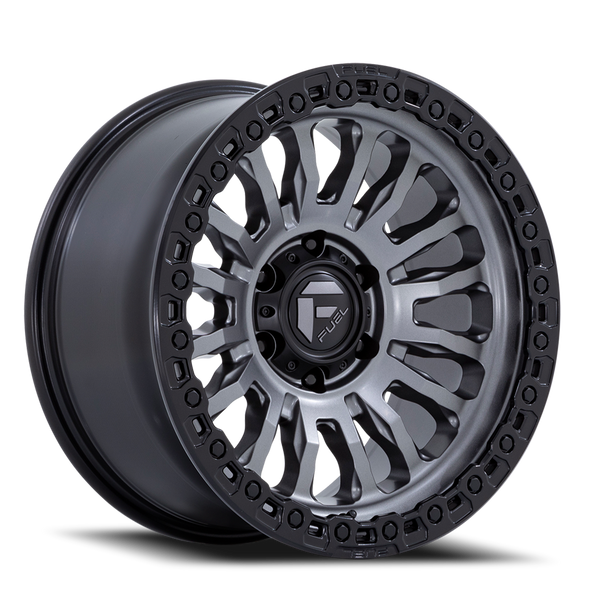 Aluminum Wheels 20X9 Rincon SBL FC857AB 8 On 180 Matte Gunmetal Gray Matte Black Lip 124.2 Bore 1 Offset Fuel Off Road Wheels - FC857AB20908801