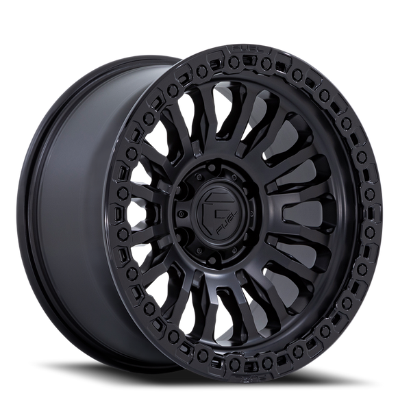 Aluminum Wheels 17X9 Rincon SBL FC857MB 8 On 165.1 Matte Black/Gloss Black Lip 125.1 Bore 20 Offset Fuel Off Road Wheels - FC857MB17908020