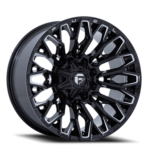 Aluminum Wheels 20X10 Strike FC865 BE 6 On 135/6 On 139.7 Gloss Black Milled 106.1 Bore -18 Offset Fuel Off Road Wheels - FC865BE20106718N