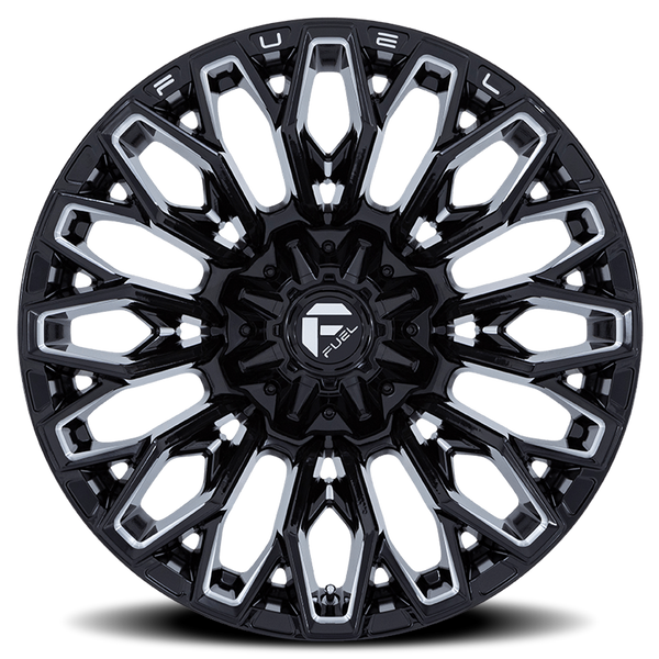 Aluminum Wheels 20X9 Strike FC865 BE 5 On 127/5 On 139.7 Gloss Black/Milled 87.1 Bore 1 Offset Fuel Off Road Wheels - FC865BE20908301