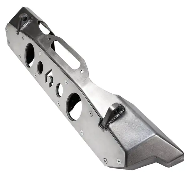 Bare Steel Nighthawk Front Bumper with Aluminum Skid for JK, JL, and JT - Bare Steel Artec Industries - Artec Industries - JJ8000