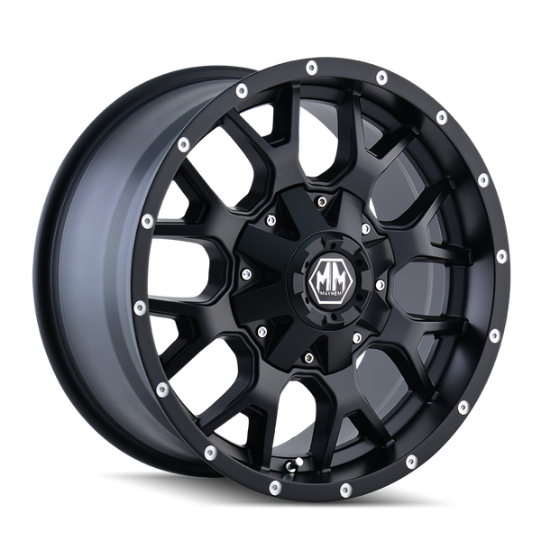 MAYHEM WARRIOR 8015 MATTE BLACK 17X9 5-127/5-139.7 18MM 87MM - 8015-7952MB18