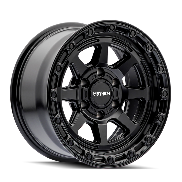 MAYHEM RIDGELINE 8306 SATIN BLACK 17X8.5 6-139.7 6MM 106.1MM - 8306-7883MB6