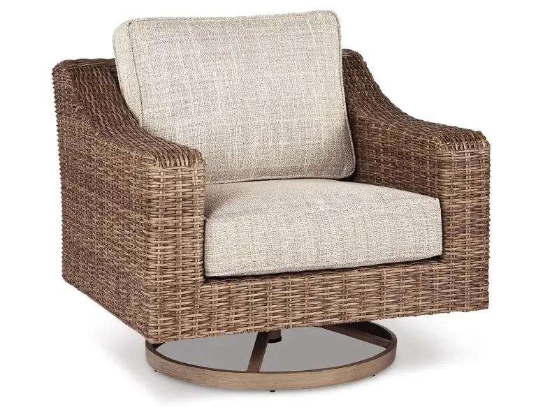 Ashley Beachcroft Nuvella Outdoor Swivel Lounge Chair (Beige)