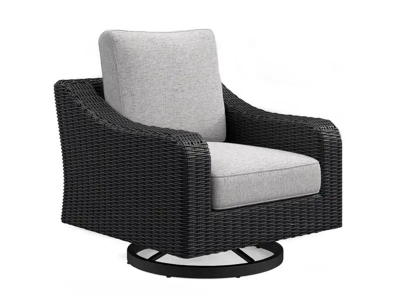Ashley Beachcroft Nuvella Outdoor Swivel Lounge Chair (Black)