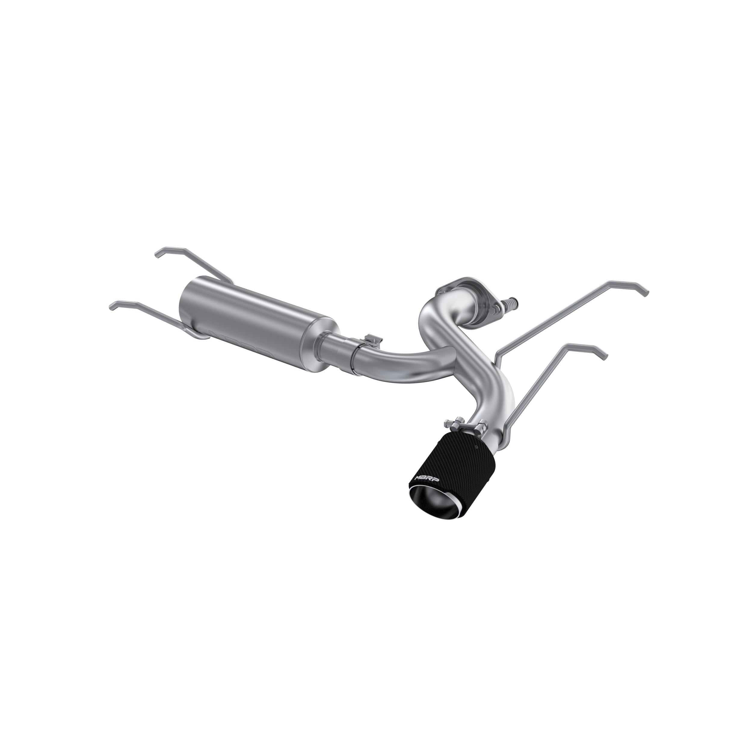 Fits 2016+ Mazda MX-5 Miata Single Rear Exit 2.5in Axle Back w/ Carbon Fiber Tips - T304