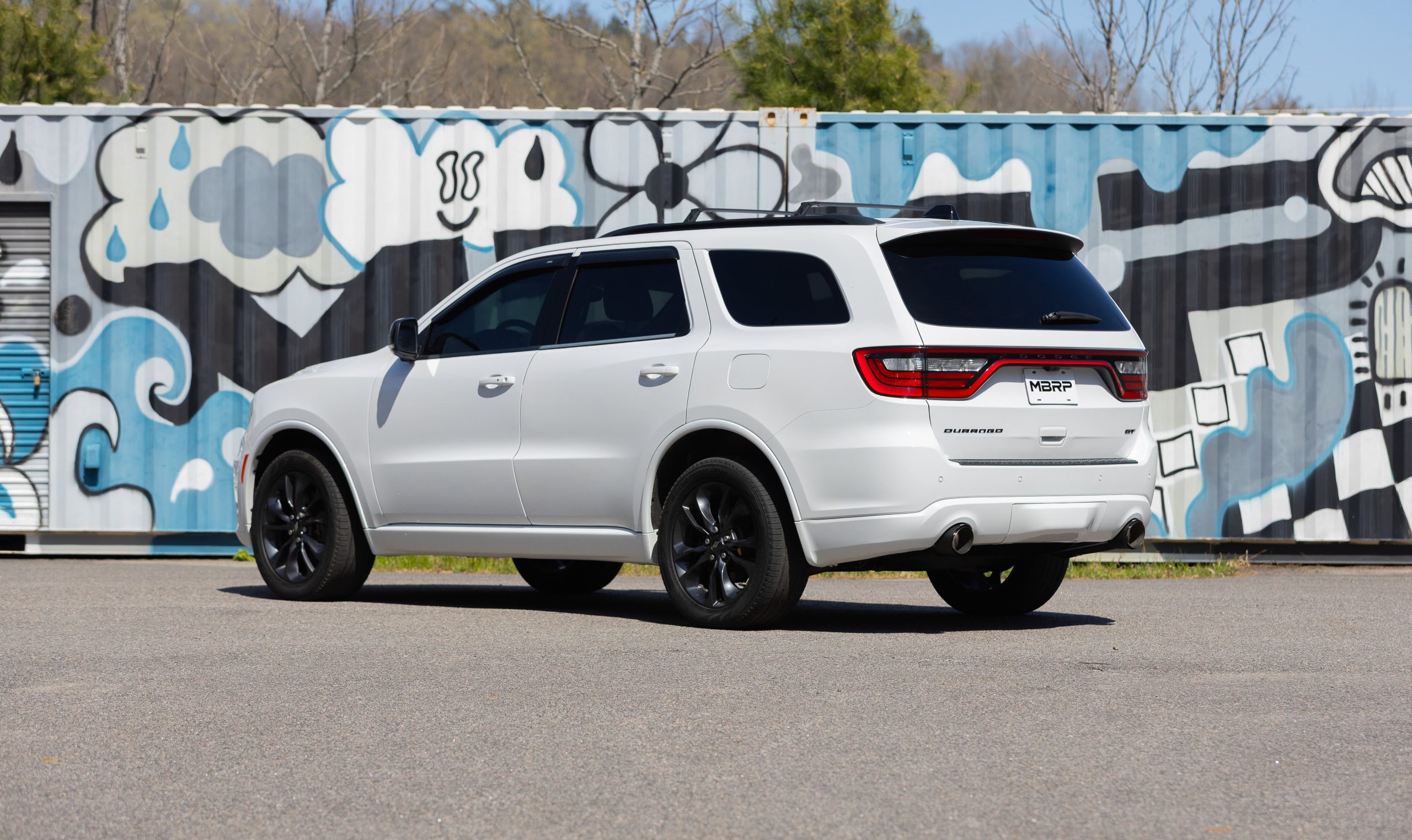 Fits 2011+ Dodge Durango 3.6L V6 T304 SS 3.0in Cat-Back Dual Rear Exit Exhaust w/ Carbon Fiber Tips