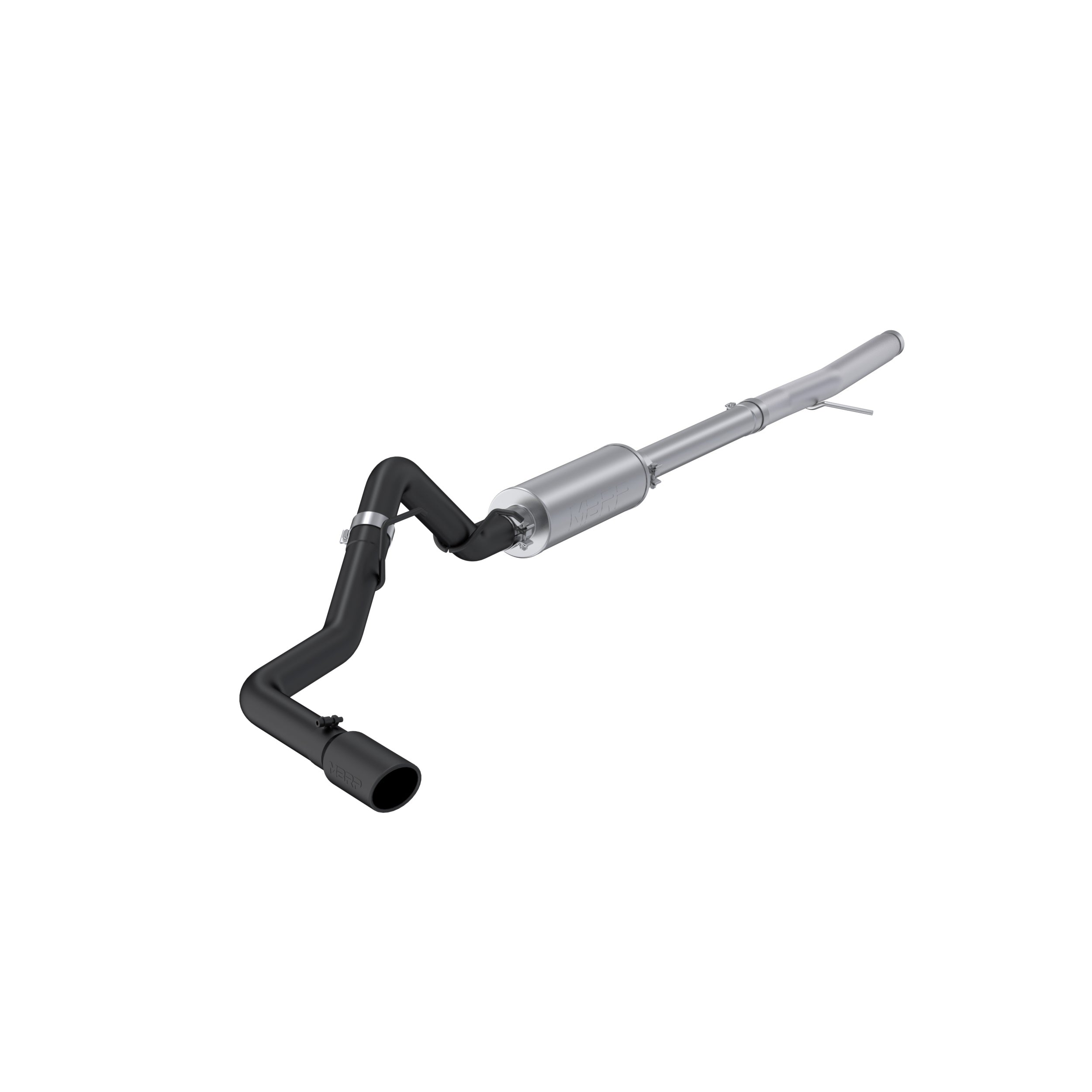 Fits 2024 Ford Ranger Black-Coated Alum. Steel Single Side Outlet 3in Cat Back Exhaust