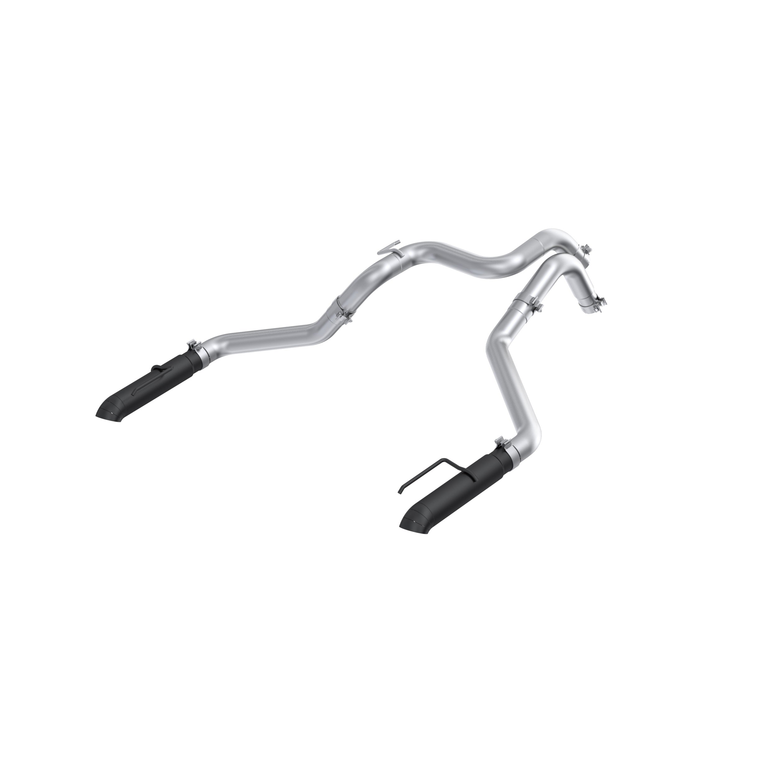 Fits 2024-25 Ford Ranger Raptor 3.0L 3in Dual Rear Turn-Down Axle Back Exhaust - Armor BLK Tips