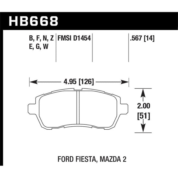 Hawk Performance ER-1 Disc Brake Pad (HB668D.567)
