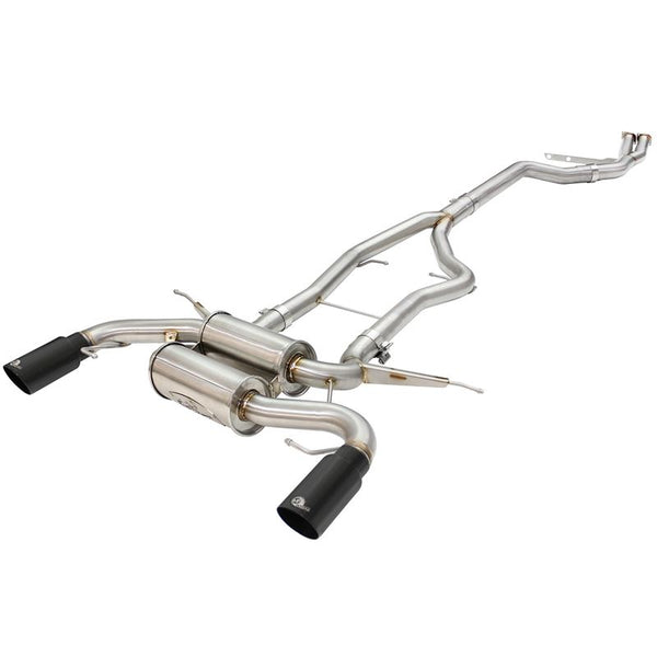 aFe MACH Force-Xp 3 IN to 2-1/2 IN Stainless Steel Cat-Back Exhaust w/ Black Tip (49-36328-B)