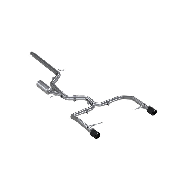 MBRP Exhaust 3" Cat Back, Dual Split Rear,with Carbon Fiber Tips T304 (S46083CF)