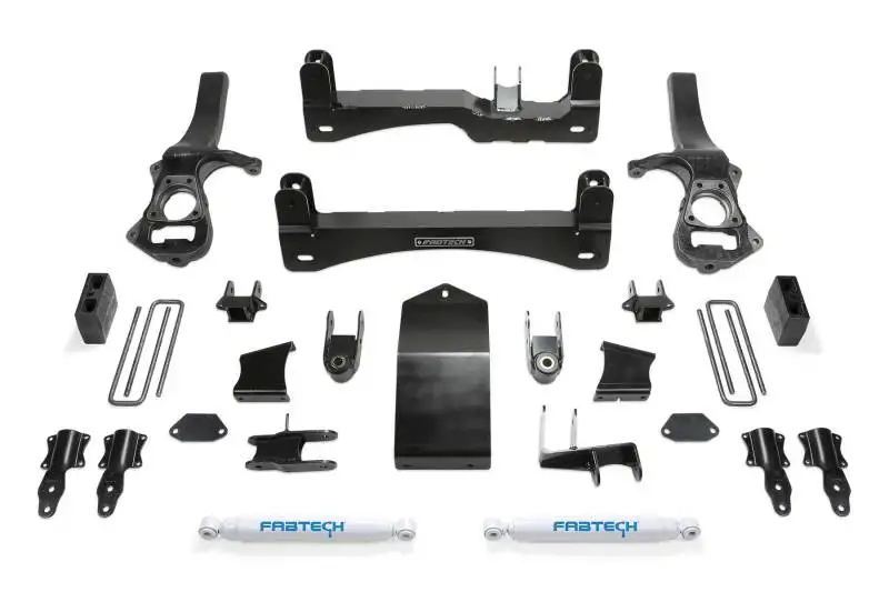 Fabtech 19+ GM K1500 P/U 6in Basic Sys w/Perf Shks